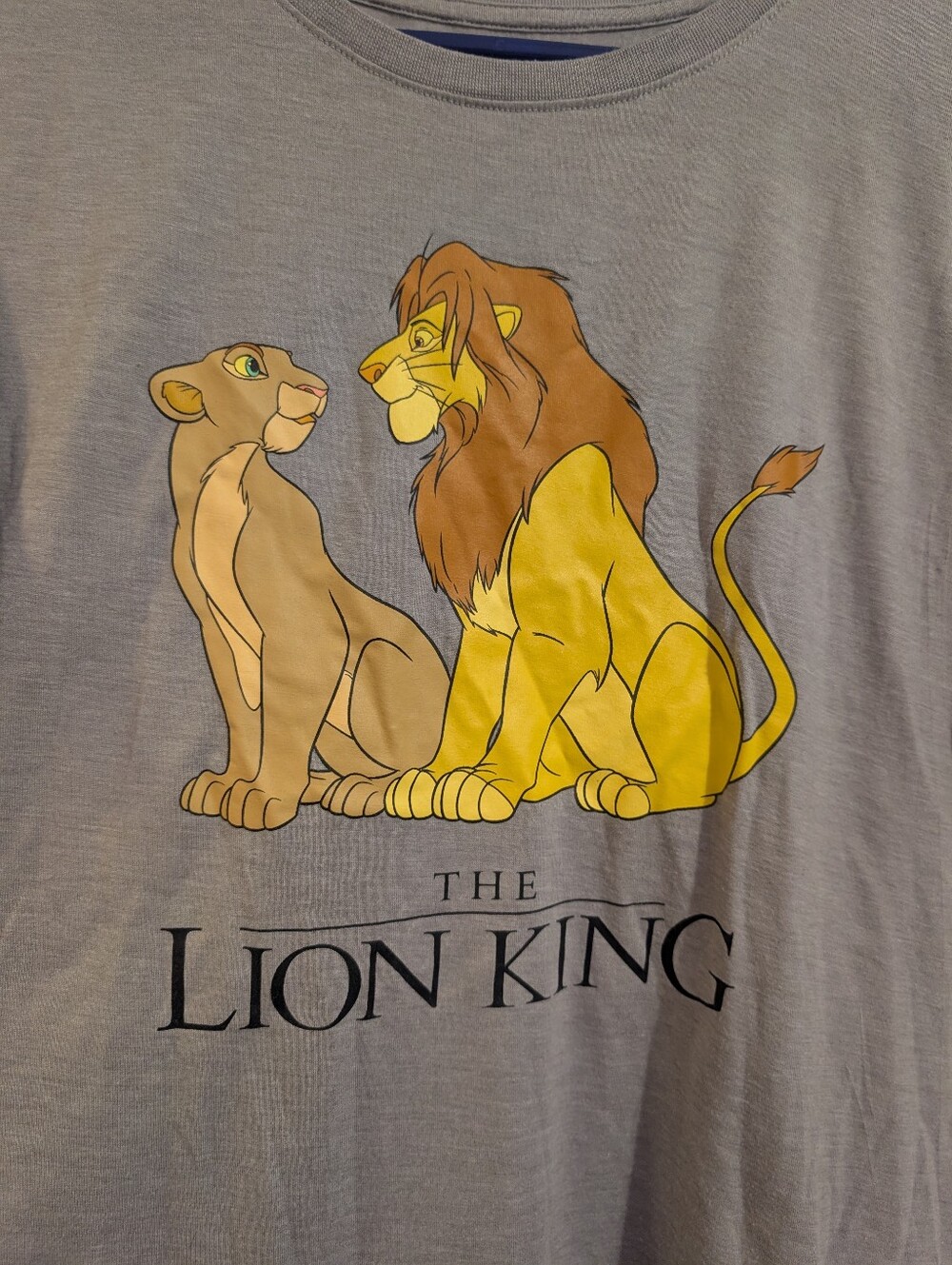 Disney Lion King Juniors/Teens T-Shirt XXL Grey Lightweight Simba Nala